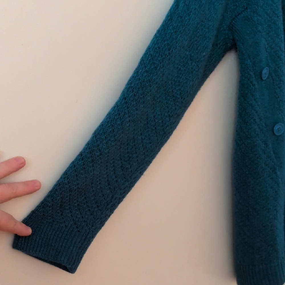 St. John's Bay Cowl Neck Sweater in Deep Teal - Picture 4 of 8